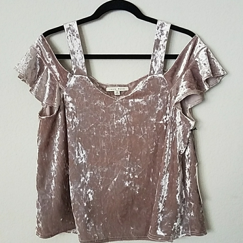 Velvet Cold Shoulder top